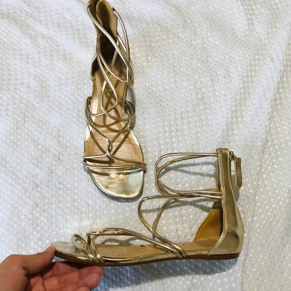 SCHUTZ gold sandals - Picture 3 of 9